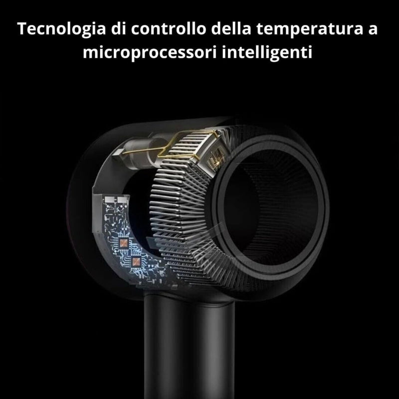 Asciugacapelli Ionico Professionale con 5 Accessori