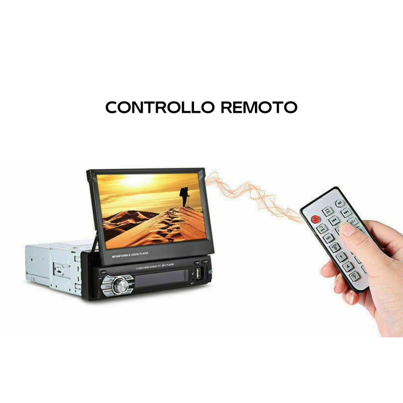 AUTORADIO 7'' BLUETOOTH 1 DIN TOUCH USB/AUX/FM MP5 PLAYER - faccioaffari