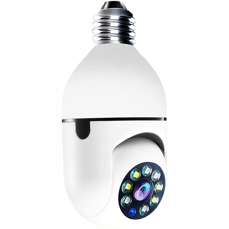 TELECAMERA IP LAMPADINA DA INTERNO 360 GRADI WIRELESS E27 PTZ VIDEOSORVEGLIANZA - faccioaffari