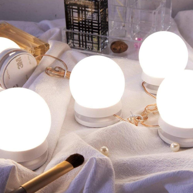 SET 10 LUCI LED DA SPECCHIO VANITY MIRROR LIGHT - faccioaffari